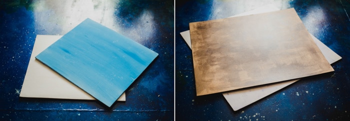 Superficies de madera dura de color azul claro y marrón para fondos planos