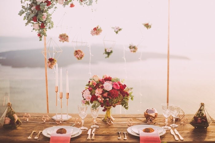 Una mesa floral