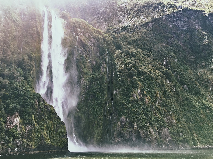 Stirling Falls, fotografía de cascadas de Nueva Zelanda