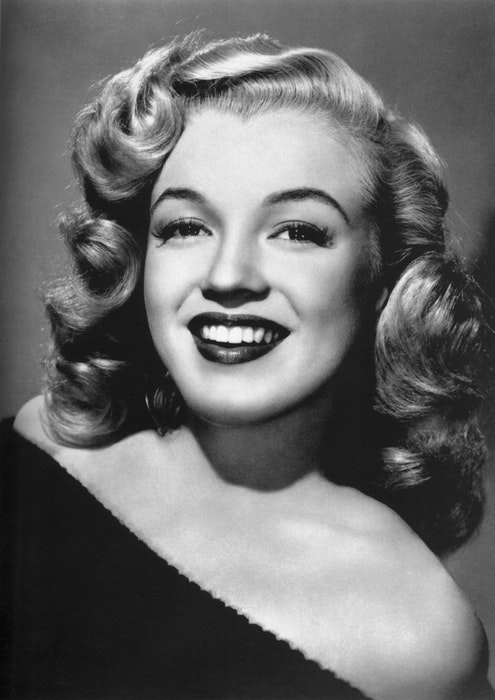 Un retrato en blanco y negro de Marilyn Monroe