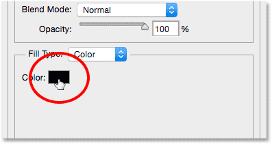 Haciendo clic en la muestra de color para cambiar el color del trazo.