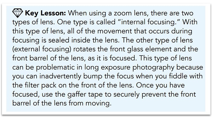 'Lección clave' parte del libro electrónico Guía completa de fotografía de larga exposición