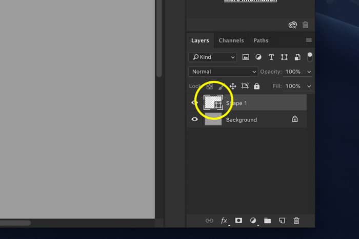Una captura de pantalla que muestra cómo cambiar el color de las formas personalizadas de Photoshop