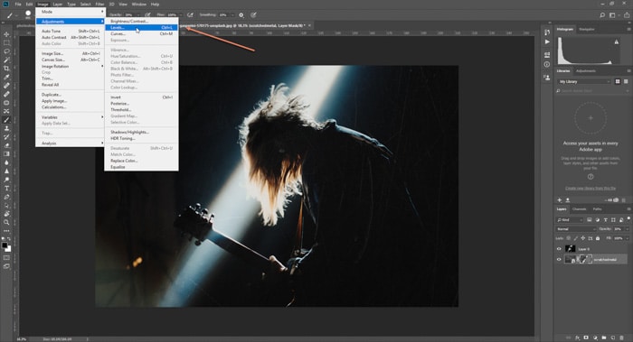 Captura de pantalla de cómo agregar un fondo texturizado a una foto