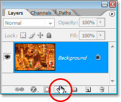 Haciendo clic en el icono 'Nueva capa de ajuste' en la parte inferior de la paleta Capas de Photoshop.