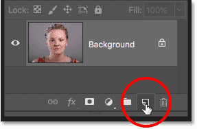 Al hacer clic en el icono Agregar nueva capa en el panel Capas