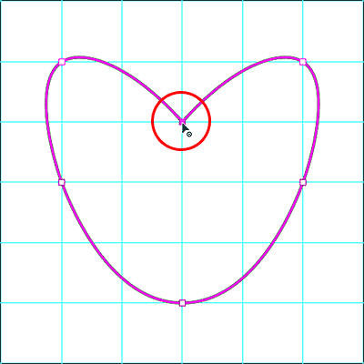 Convertir un punto de curva en un punto de esquina con la herramienta Pluma de curvatura
