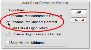 Cambio al algoritmo Mejorar el contraste por canal. 