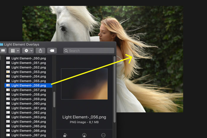 Una captura de pantalla de cómo usar superposiciones de Photoshop