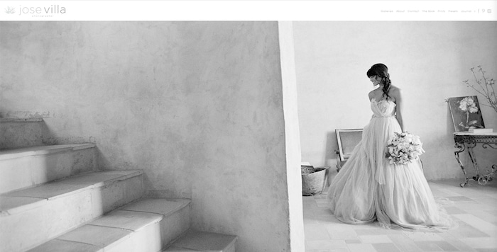Una foto en blanco y negro de una novia por Jose Villa