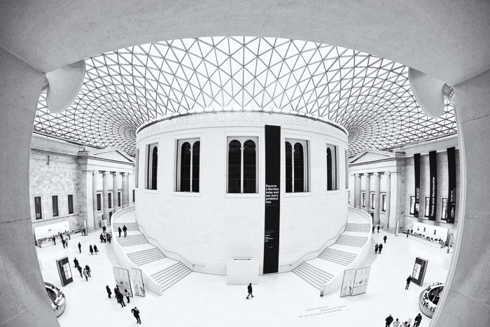 Toma interior del Museo Británico: los mejores lugares para tomar fotografías en Londres
