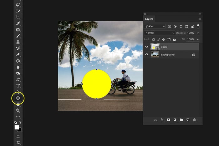 Una captura de pantalla que muestra cómo agregar una capa en Photoshop: agregar una capa