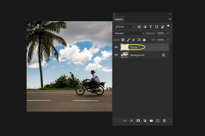 Una captura de pantalla que muestra cómo agregar una capa en Photoshop: cambie el nombre de la capa