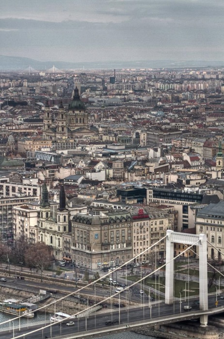 un impresionante paisaje urbano en Budapest, Hungría
