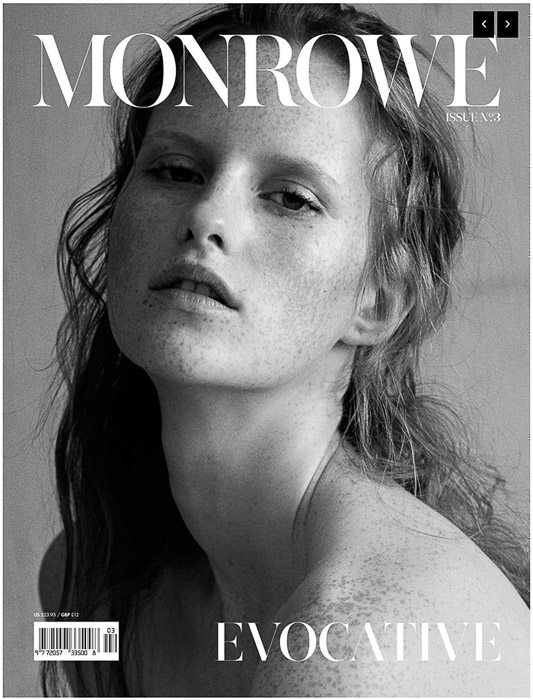 La portada de la revista Monrowe que acepta presentaciones de fotos.