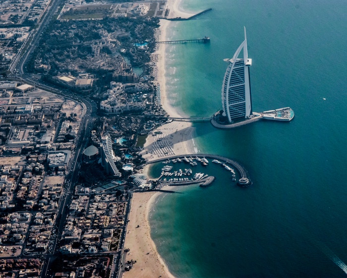 Foto de vista de pájaro de Dubai
