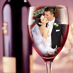 Wedding Couple in Wine Glass - Photoshop Tutorial