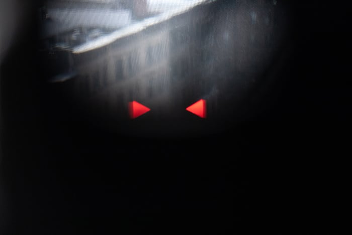 Medidor de luz en el telémetro de la Leica M6.