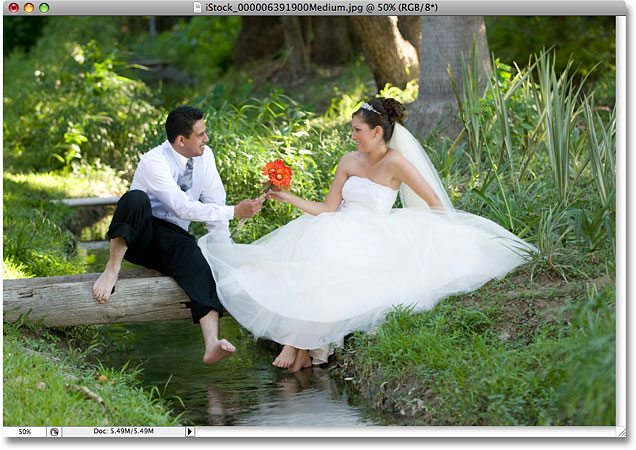 Una foto de boda.  Imagen con licencia de iStockphoto de Photoshop Essentials.com.