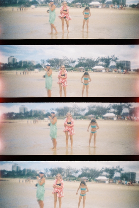 Viejas fotos de chicas en la playa.