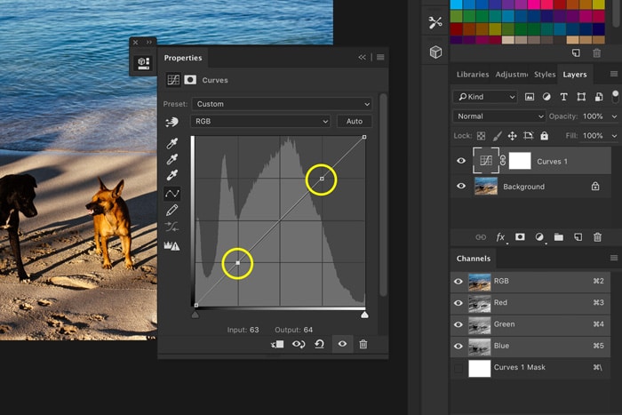 Una captura de pantalla de cómo crear puntos de anclaje en Photoshop 