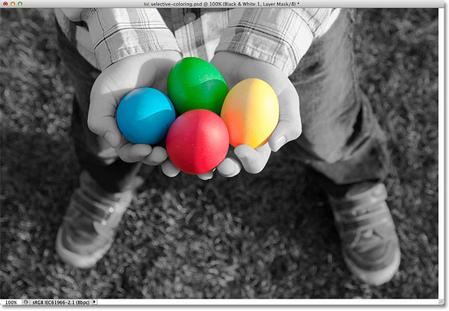 Color selectivo de Photoshop.  Imagen © 2012 Photoshop Essentials.com