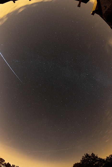 Toda la fotografía del cielo.  Crédito de la imagen: cómo fotografiar lluvias de meteoritos