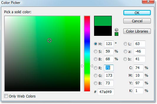 Selector de color de Photoshop