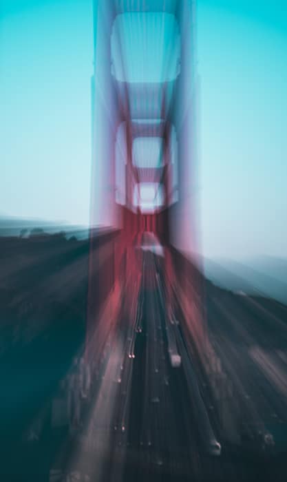 Foto de desenfoque de movimiento del puente Golden Gate