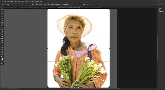 Captura de pantalla de cómo hacer un fondo blanco en Photoshop
