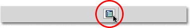 El icono de alternancia del panel Pinceles en la barra de opciones de Photoshop.