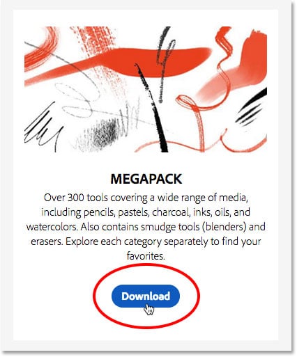 Descarga del conjunto de pinceles MEGAPACK para Photoshop CC 2018