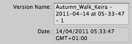 Una captura de pantalla del nombre del archivo y la fecha.