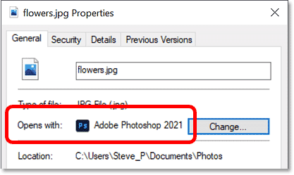 Los archivos JPEG ahora se abrirán con Photoshop en Windows 10