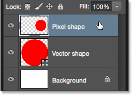 Seleccionar la capa de forma de píxel. 