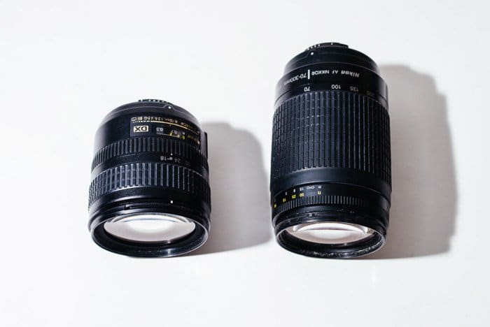 Dos lentes para tomar fotos con ráfagas de zoom