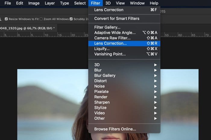 una captura de pantalla que muestra cómo agregar una viñeta en Photoshop