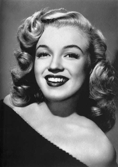 Retrato vintage en blanco y negro de Marilyn Monroe
