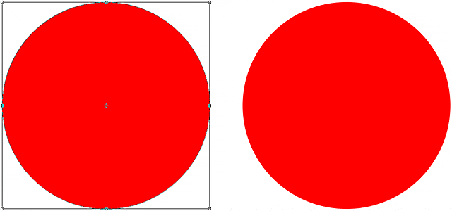 El cuadro Transformación libre aparece alrededor de la forma del vector.
