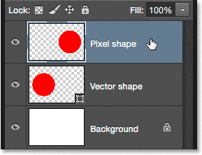 Seleccionar la capa de forma de píxel.