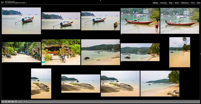 Captura de pantalla de un programa de edición de fotografías: Sell Your Travel Photography