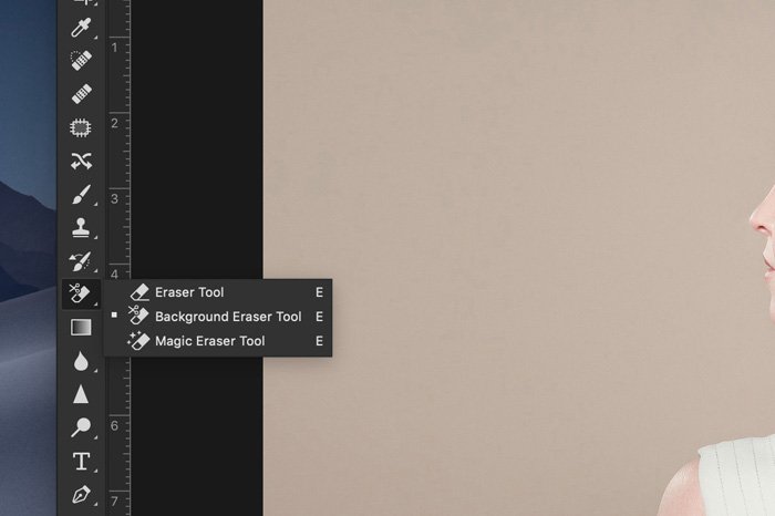 una captura de pantalla que muestra cómo eliminar el fondo en Photoshop