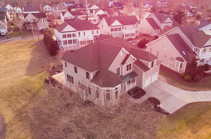 Foto de drone de casas