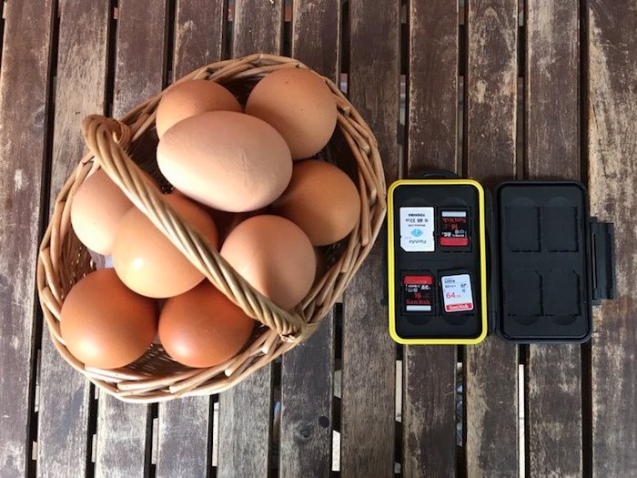 No pongas todos tus huevos en la misma canasta, ni todas tus tarjetas SD en el mismo lugar.