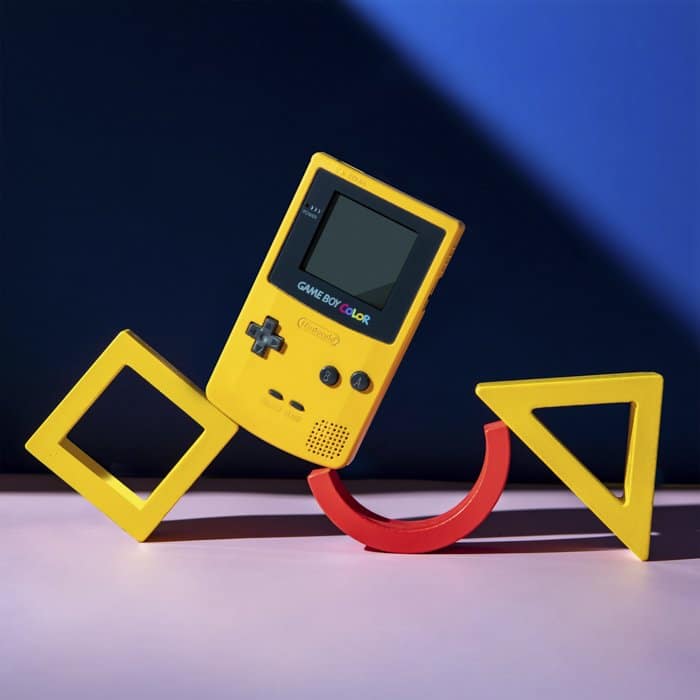 imagen de un gameboy amarillo usando un perfil RGB