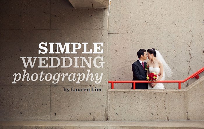 una captura de pantalla del ebook Simple Wedding Photography de Lauren Lim