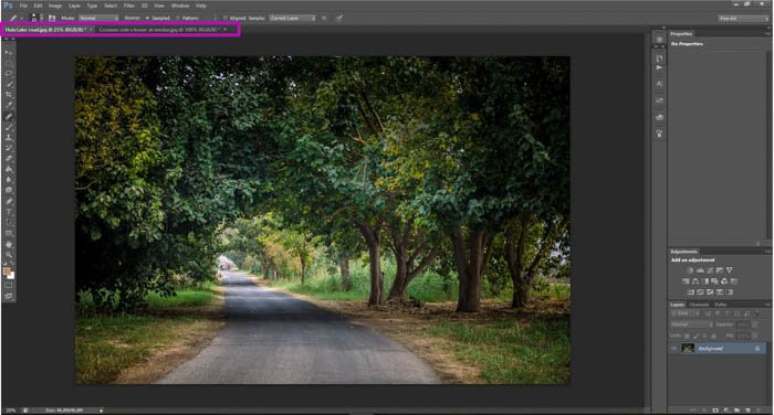 Una captura de pantalla que muestra cómo convertir una foto en una pintura con Photoshop
