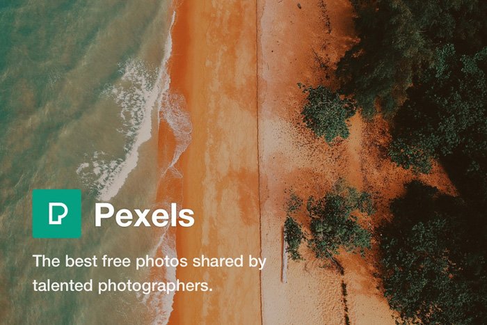 Una captura de pantalla de los complementos gratuitos de Photoshop de Pexels