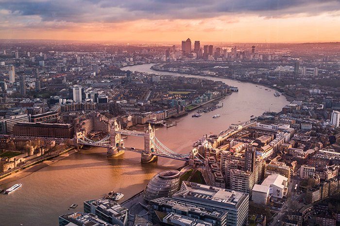 Una vista aérea de la ciudad de Londres: los mejores lugares para tomar fotografías