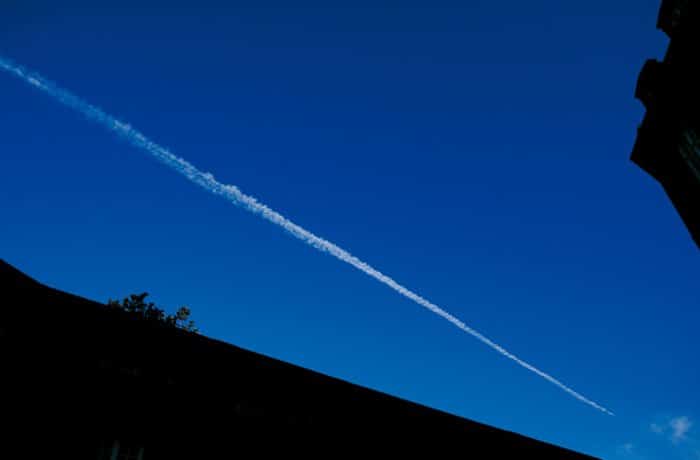 Foto del cielo azul, estilo de color claro